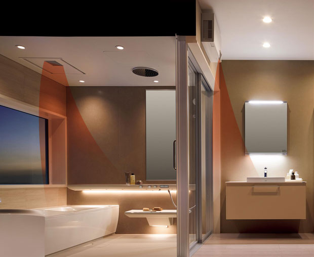 寒い季節に浴室と洗面所に暖房を