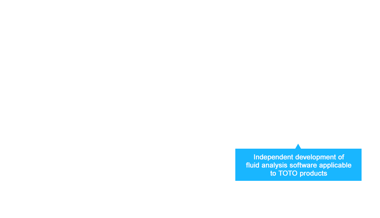 Independent development of fluid analysis software applicable to TOTO products