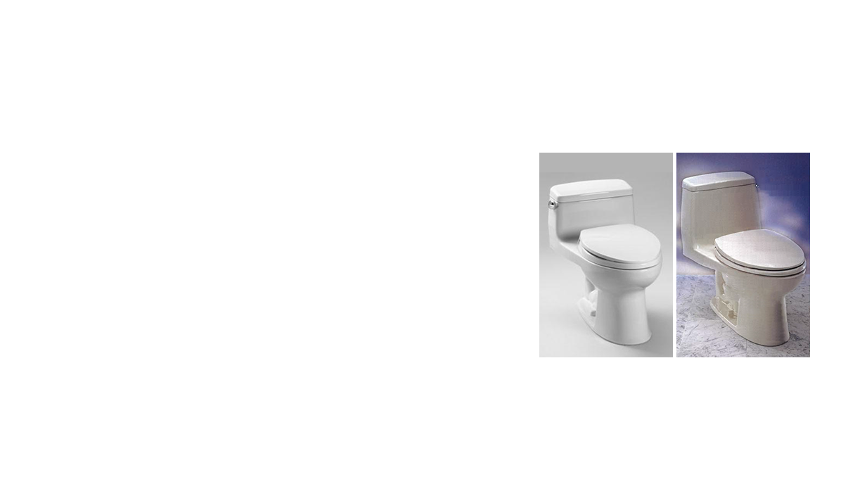 CST864 (left) and CST854 6ℓ one-piece toilets for the United States