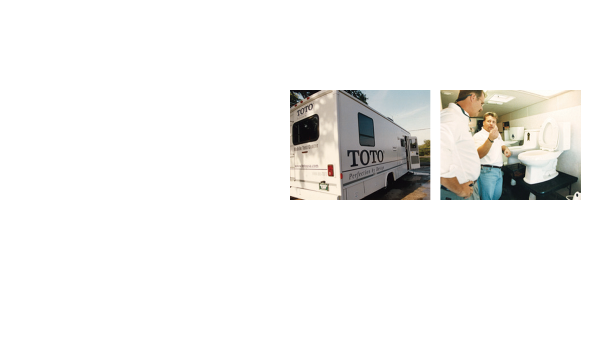 Traveling the United States in a motor home to exhibit our main products. Exhibition inside the motor home