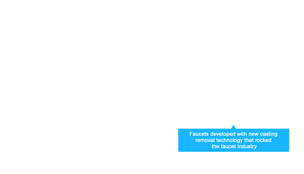 Faucets developed with new casting removal technology that rocked the faucet industry