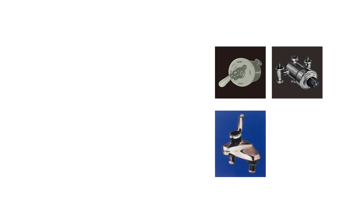 Flush mixing valve. Surface thermostat. Single lever mixing faucet