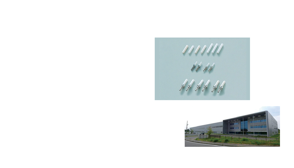 Optical ferrule (component to connect optical fibers) Tomioka Plant were operations stopped