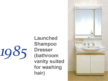 1985 Launched Shampoo Dresser (bathroom vanity suited for washing hair)