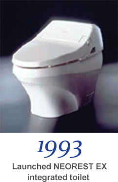 1993 Launched NEOREST EX integrated toilet