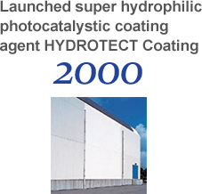 2000 Launched super hydrophilic photocatalystic coating agent HYDROTECT Coating