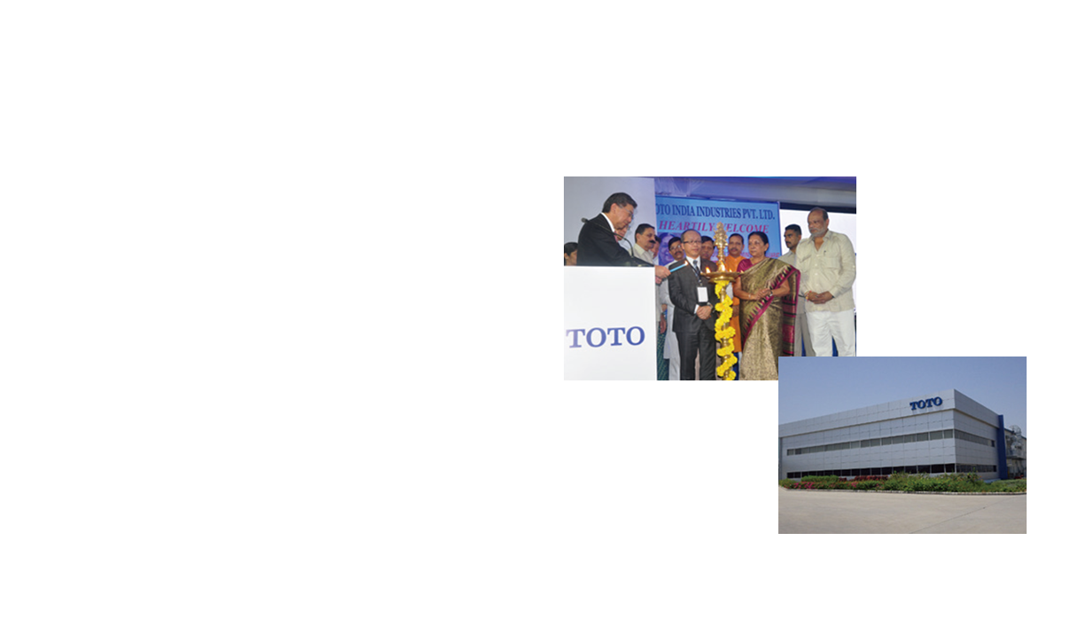 インド工場の開業式 インド工場の外観