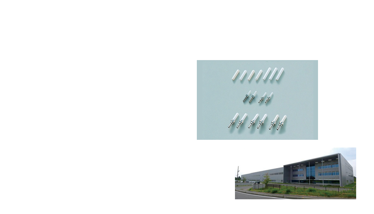 光フェルール（光ファイバーを接続する部品） 操業取り止めとなった富岡工場