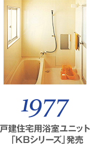 1977 戸建住宅用浴室ユニット「KBシリーズ」発売