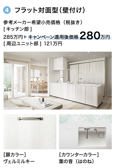 フラット対面型(壁付け)