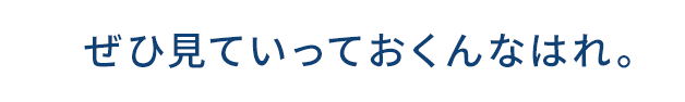 ぜひ見ていっておくんなはれ。