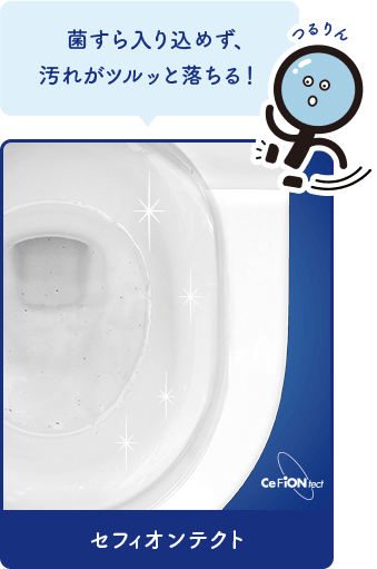菌すら入り込めず、汚れがツルッと落ちる！