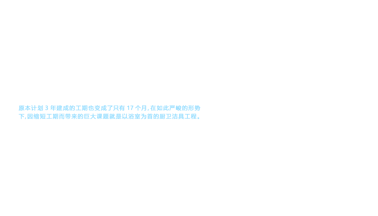 1964年（昭和39年）东京奥运会的举办是向世界展示日本重回国际舞台的绝佳机会，认识到这一点，体育相关设施以及用于接待海外游客的酒店的建设工作也得以推进。日本第一家超高层酒店新大谷酒店的建设是奥运会的前一年1963年（昭和38年）1月确定的。当时正值建设高峰期，除人手不足外，原本计划3年建成的工期也变成了只有17个月，在如此严峻的形势下，因缩短工期而带来的巨大课题就是以浴室为首的厨卫洁具工程。负责设计和施工的大成建设株式会社委托数家公司提供施工方案，其中一家公司就是TOTO。