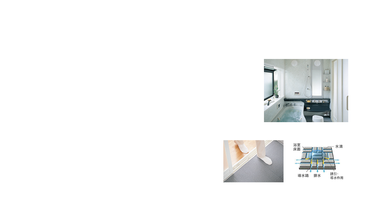 Furopia KV系列 KARARI地板 破坏表面张力，实现切实排水的机制